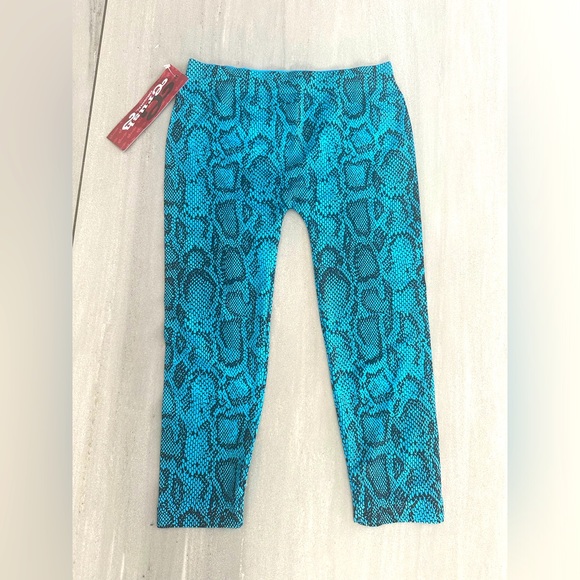 Crush Python Blue leggings - Picture 1 of 3